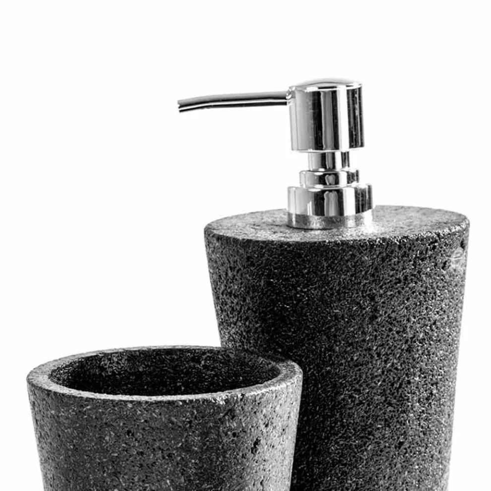 Modernes Badezimmerzubehör aus Lavastein Montiano