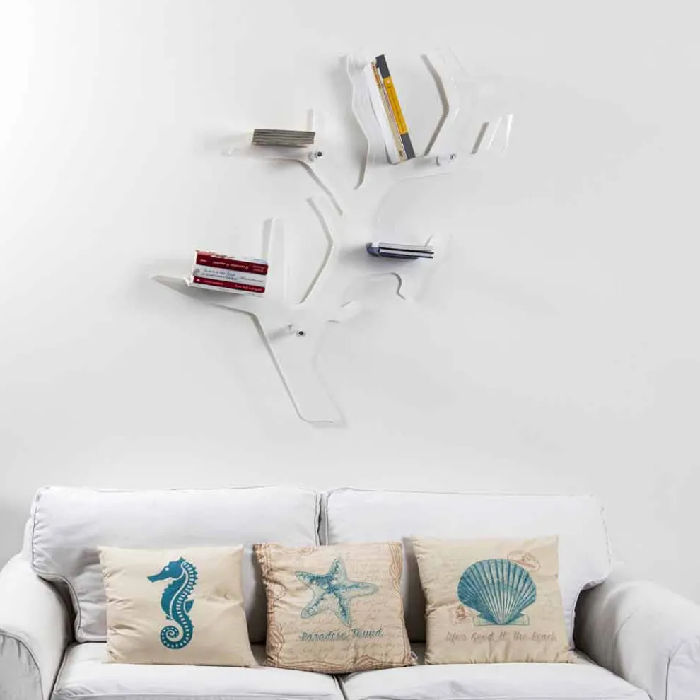 Modernes Bücherregal mit weißem Design von Carol, hergestellt in Italien