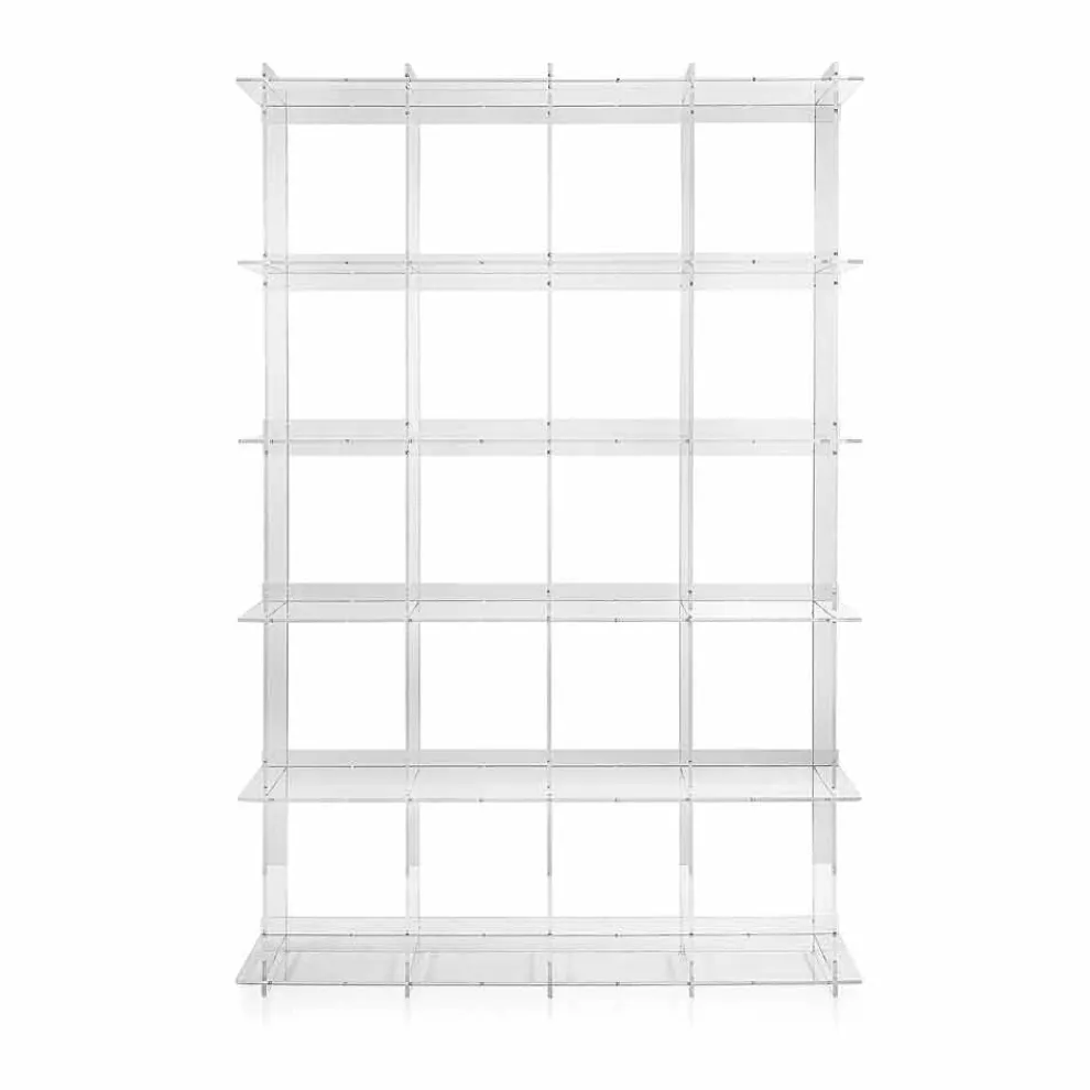 Modernes Bücherregal aus transparentem Plexiglas Sfera4