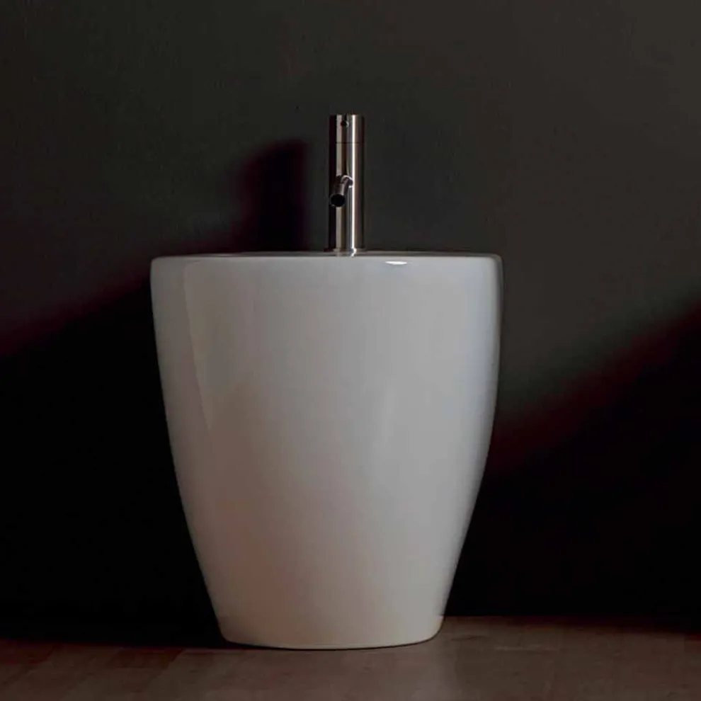 Modernes Bidet aus Keramik Shine Square Rimless 54x35cm made in Italy