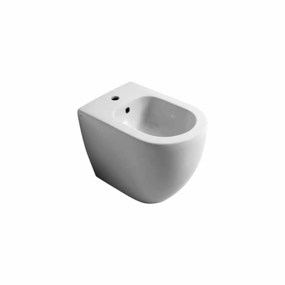 Modernes Bidet aus Keramik Shine Square Rimless 54x35cm made in Italy