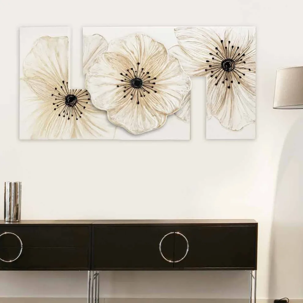 Modernes Blumenbild Petunia klein von Viadurini Decor