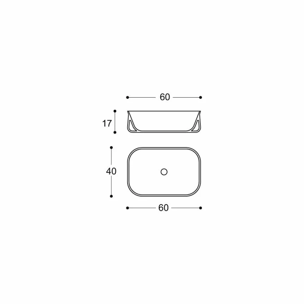 Modernes Design Arbeitsplatte Rechteckiges weißes Badezimmerwaschbecken - Tulyp2