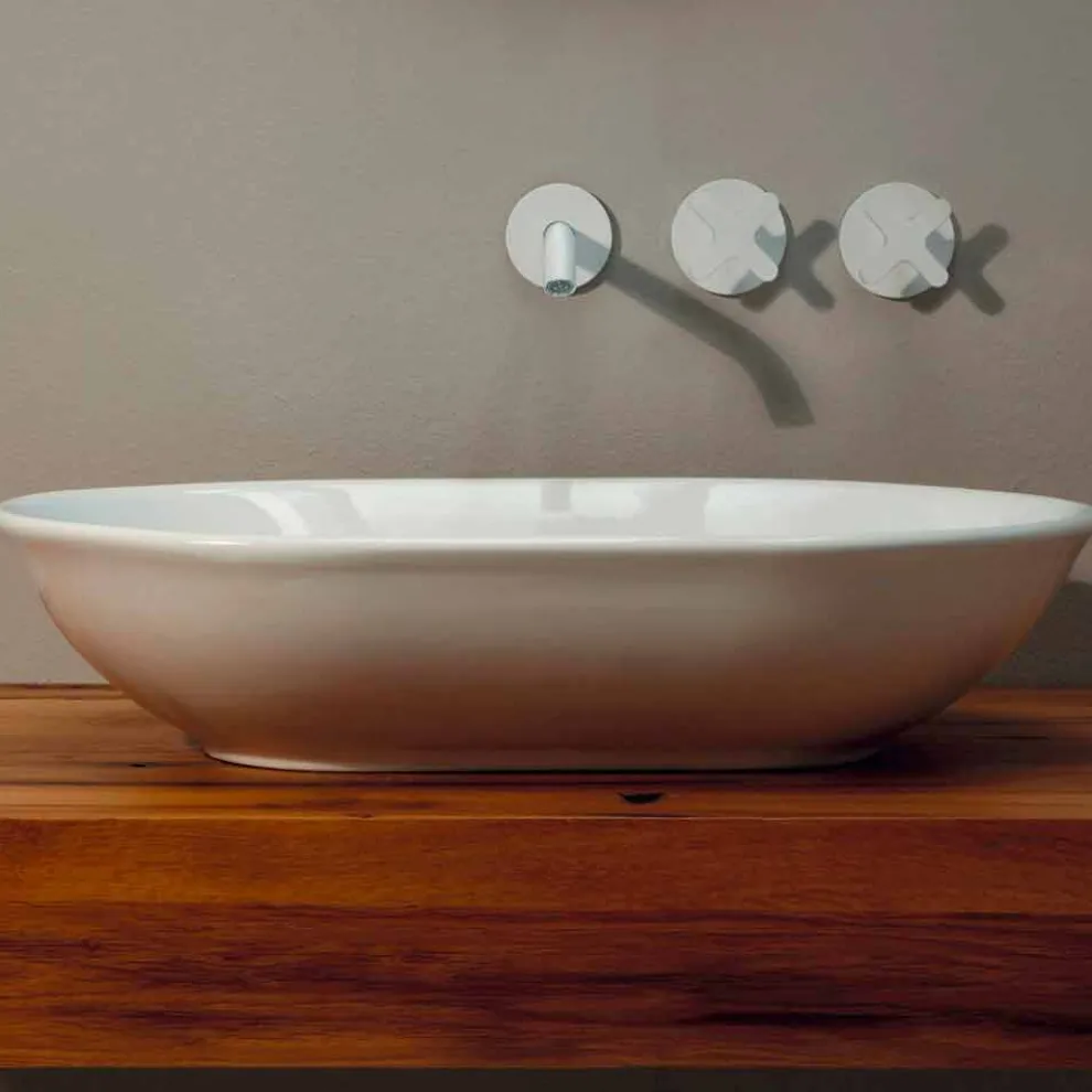 Modernes Design Aufsatzwaschbecken aus Keramik made in Italy