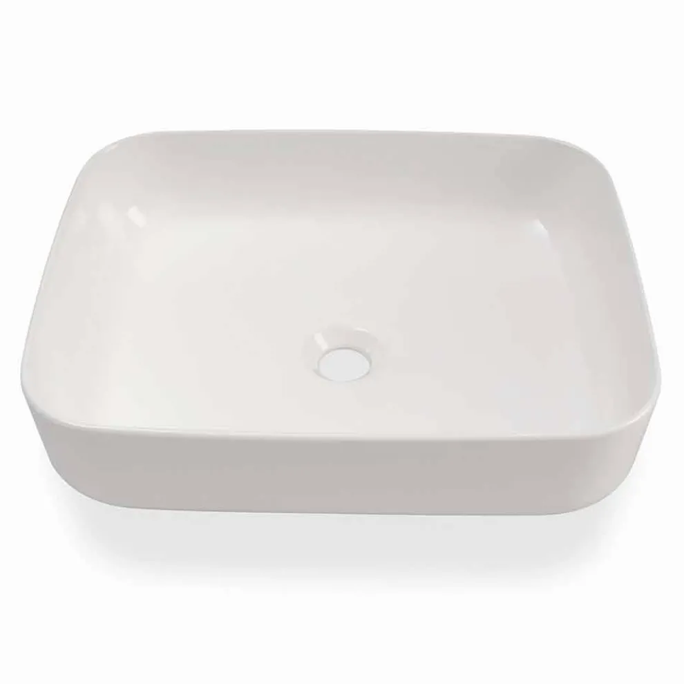 Modernes Design Aufsatzwaschbecken aus weißer Keramik Made in Italy - Turku