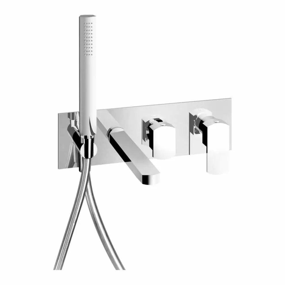 Modernes Design Eingebauter Bademischer aus Messing Made in Italy - Sika