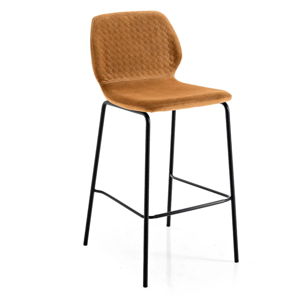 Modernes Design farbige gesteppte Samt Küchenhocker - Scarat