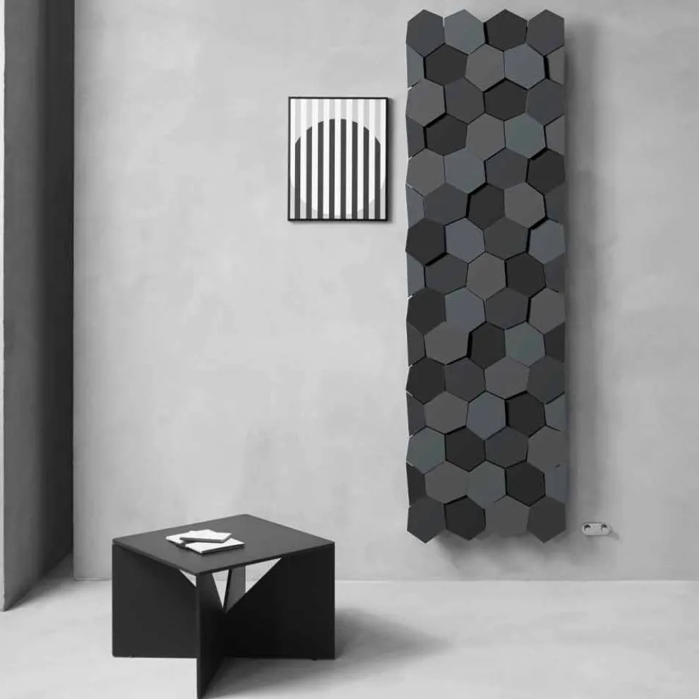 Modernes Design Kühler in Stahl Vertikales Design 834 Watt - Honig