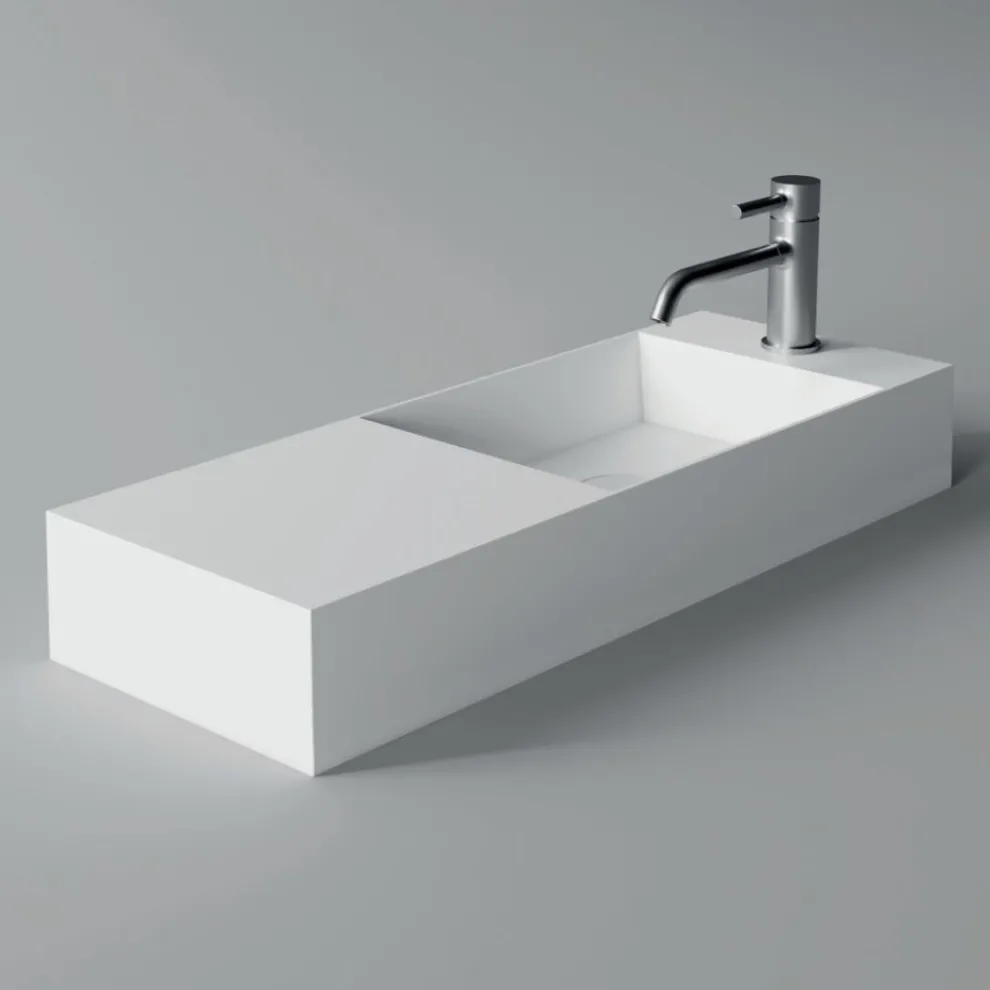Modernes Design Made in Italy Waschbecken aus weißer oder farbiger Keramik - Act