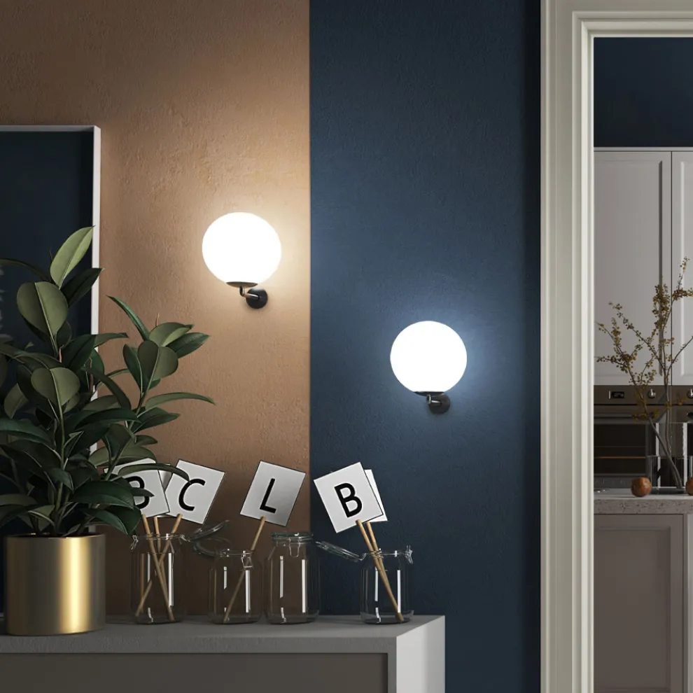 Modernes Design mundgeblasene Wandleuchte aus venezianischem Glas - Moon