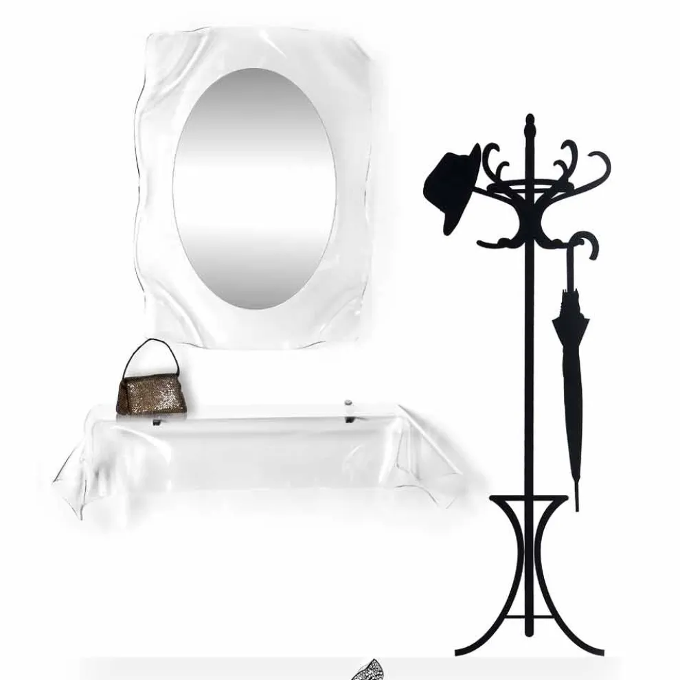 Modernes Design transparenter Wandspiegel Diva, made in Italy