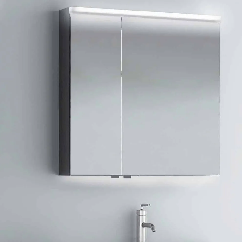 Modernes Design 2-türiger Spiegel, LED-Beleuchtung, Carol