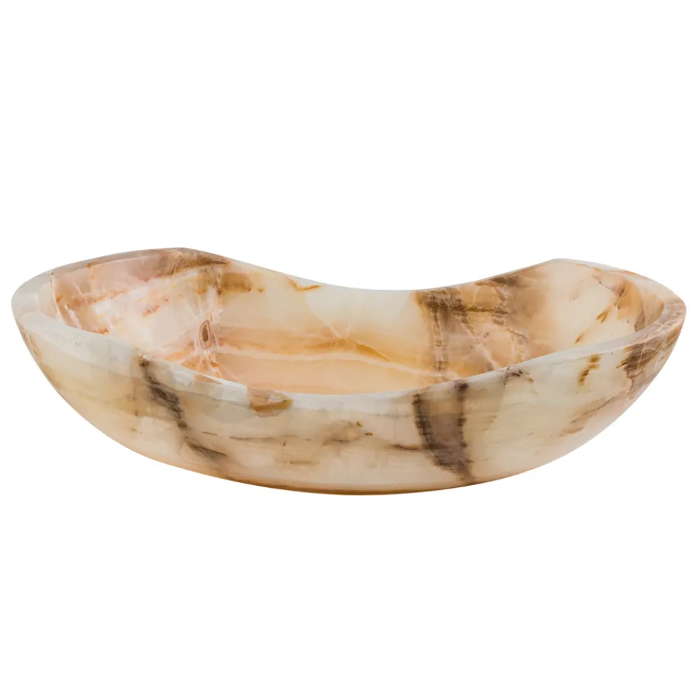 Modernes Design-Aufsatzwaschbecken aus Onyx Stein Lana, Handgemachtes