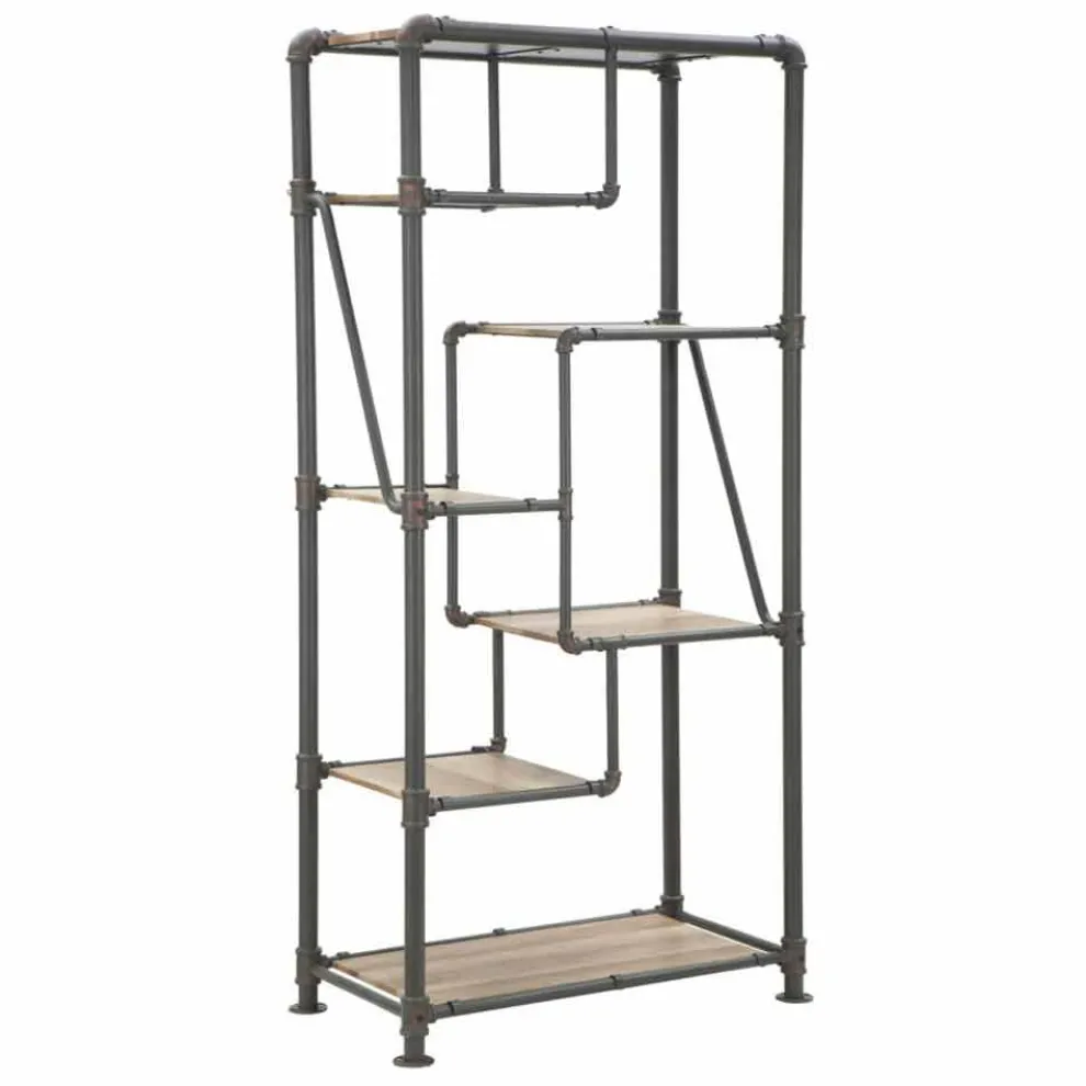 Modernes Design-Bodenregal aus MDF und Metall - Merve