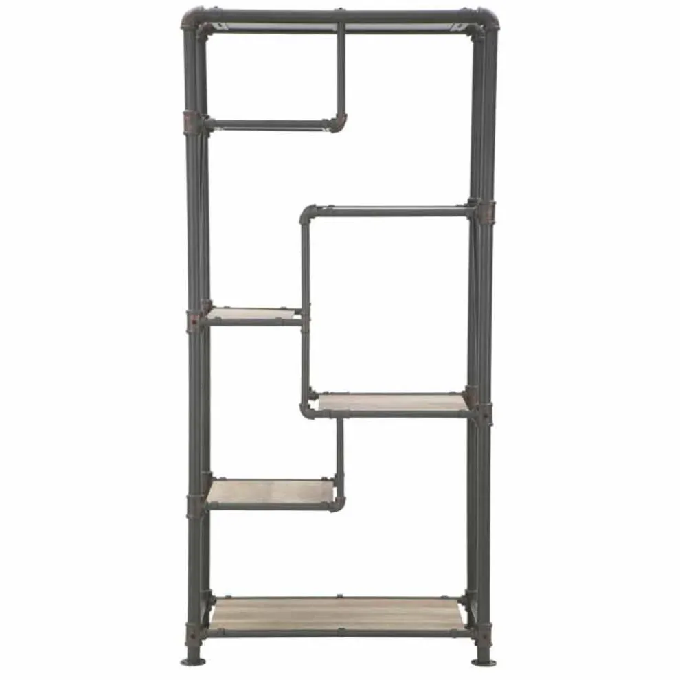 Modernes Design-Bodenregal aus MDF und Metall - Merve