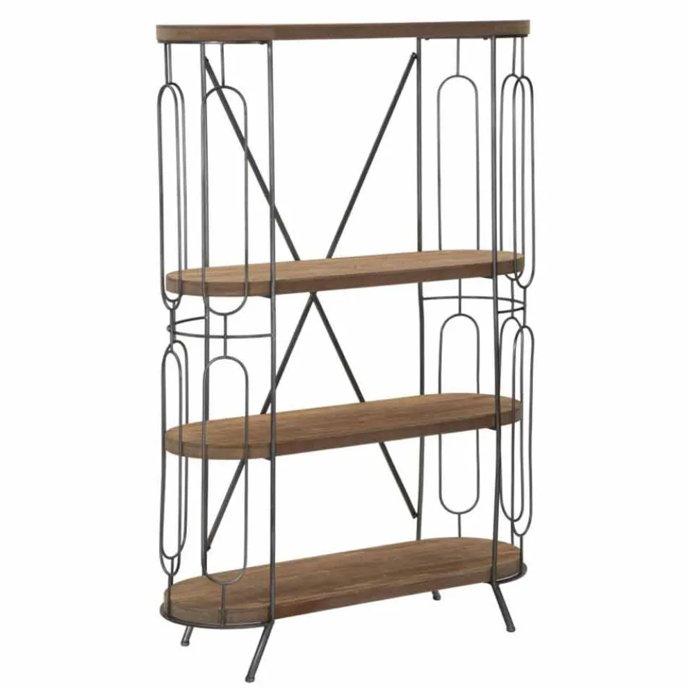 Modernes Design-Bodenregal aus Eisen und MDF - Veronique