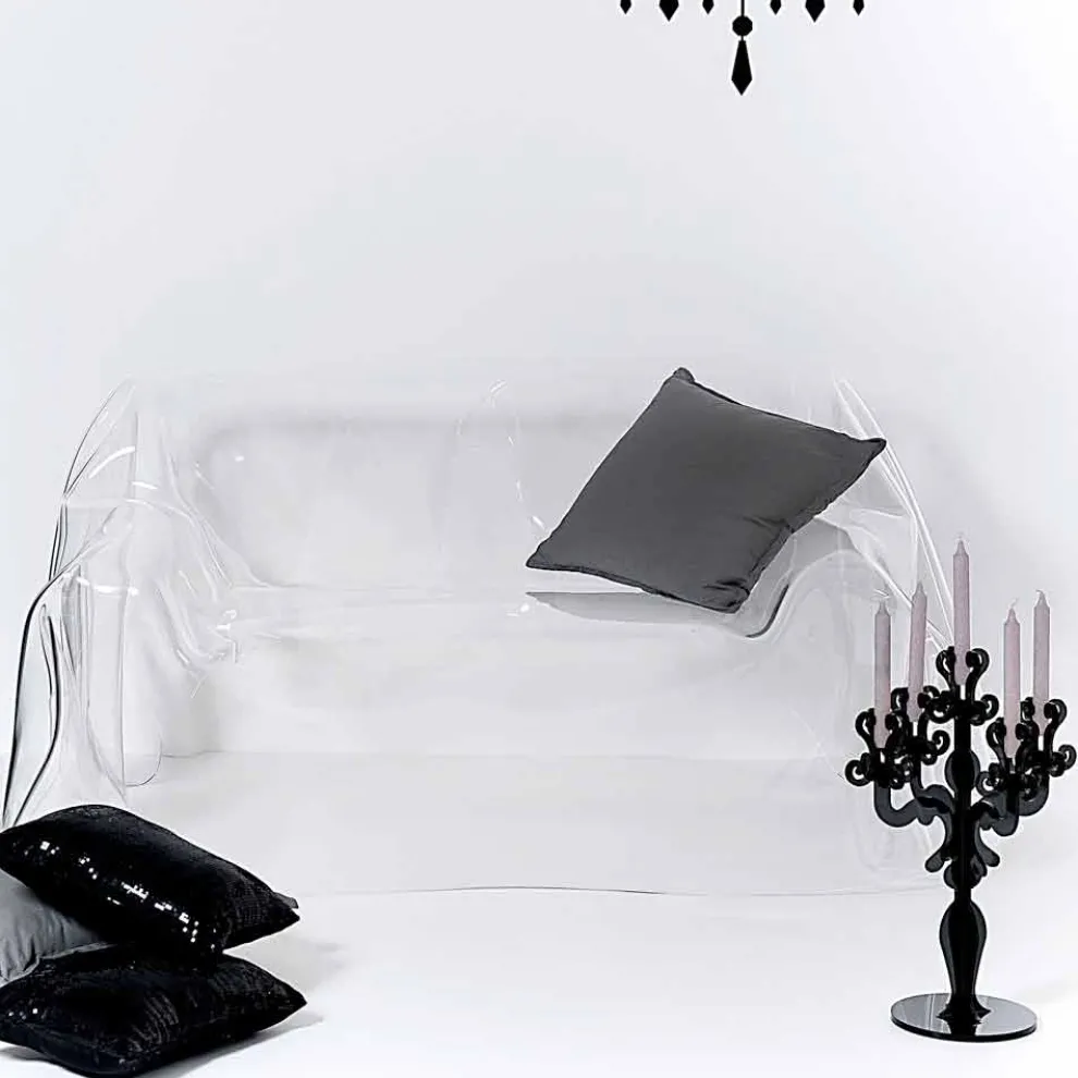 Modernes Design-Sofa aus transparentem Plexiglas von Jolly, hergestellt in Italien