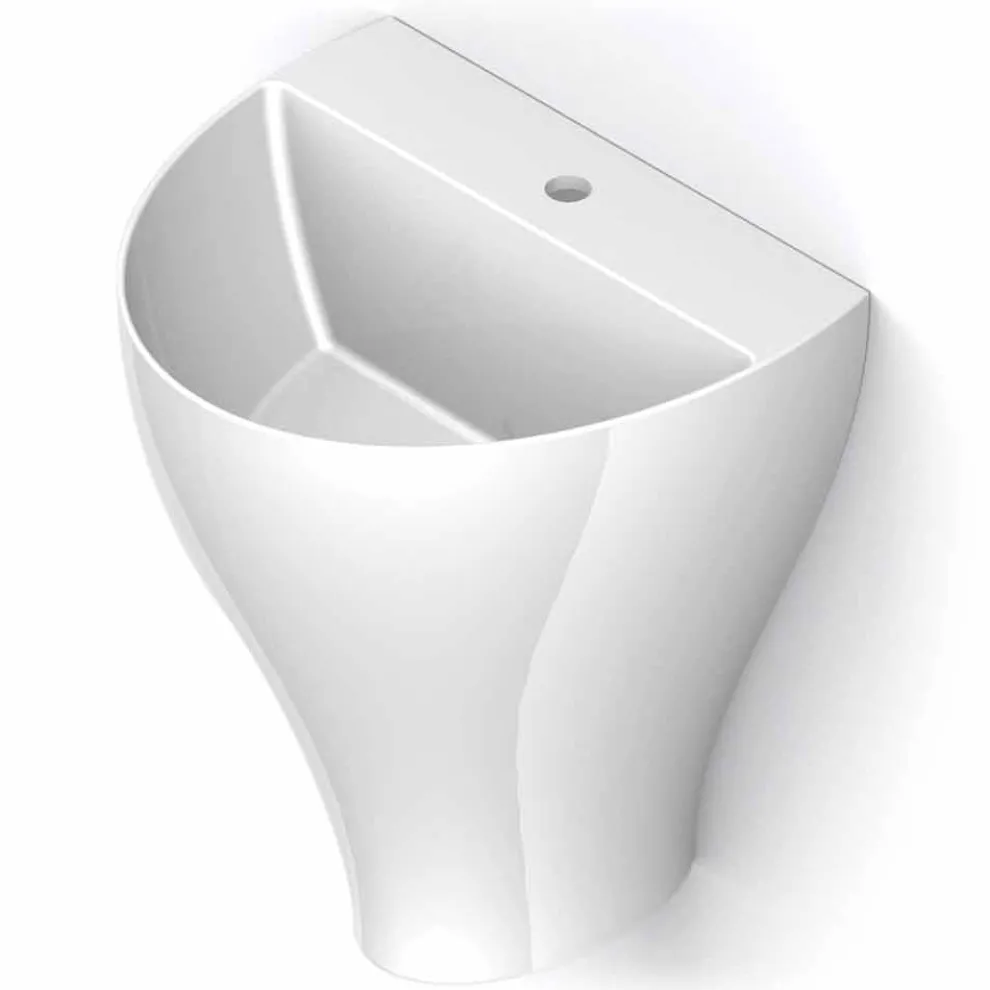 Modernes hängendes Waschbecken in den Tonwaren hergestellt in Italien, Fiorello