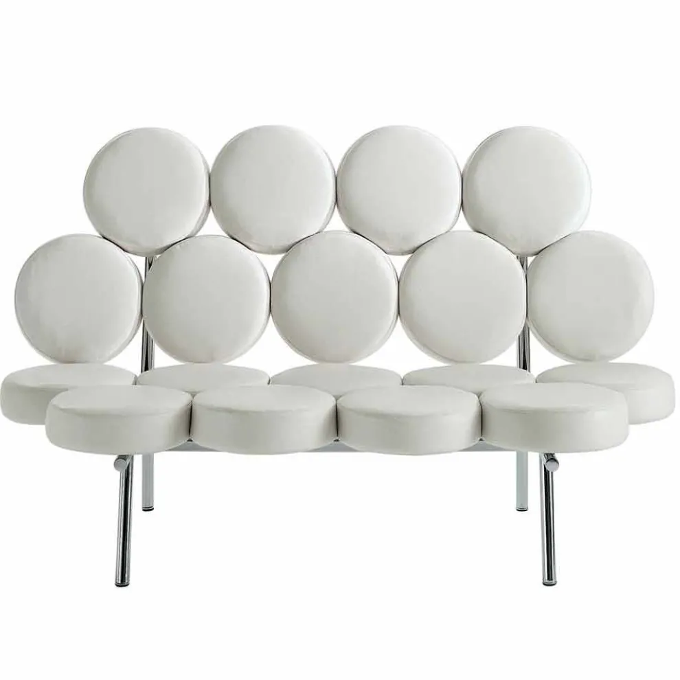 Modernes Ledersofa mit Luxus Made in Italy Stahlkonstruktion - Arthur