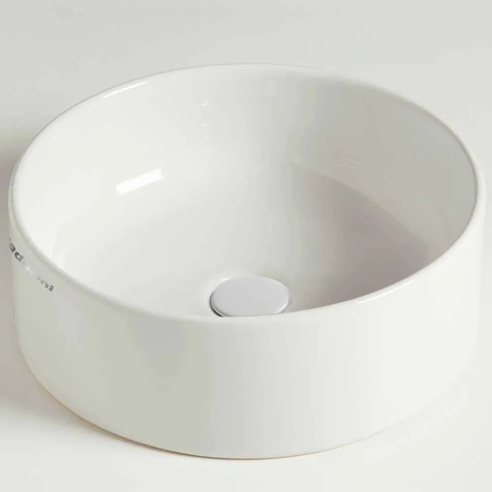 Modernes rundes Aufsatzwaschbecken aus Keramik Made in Italy - Rotolino