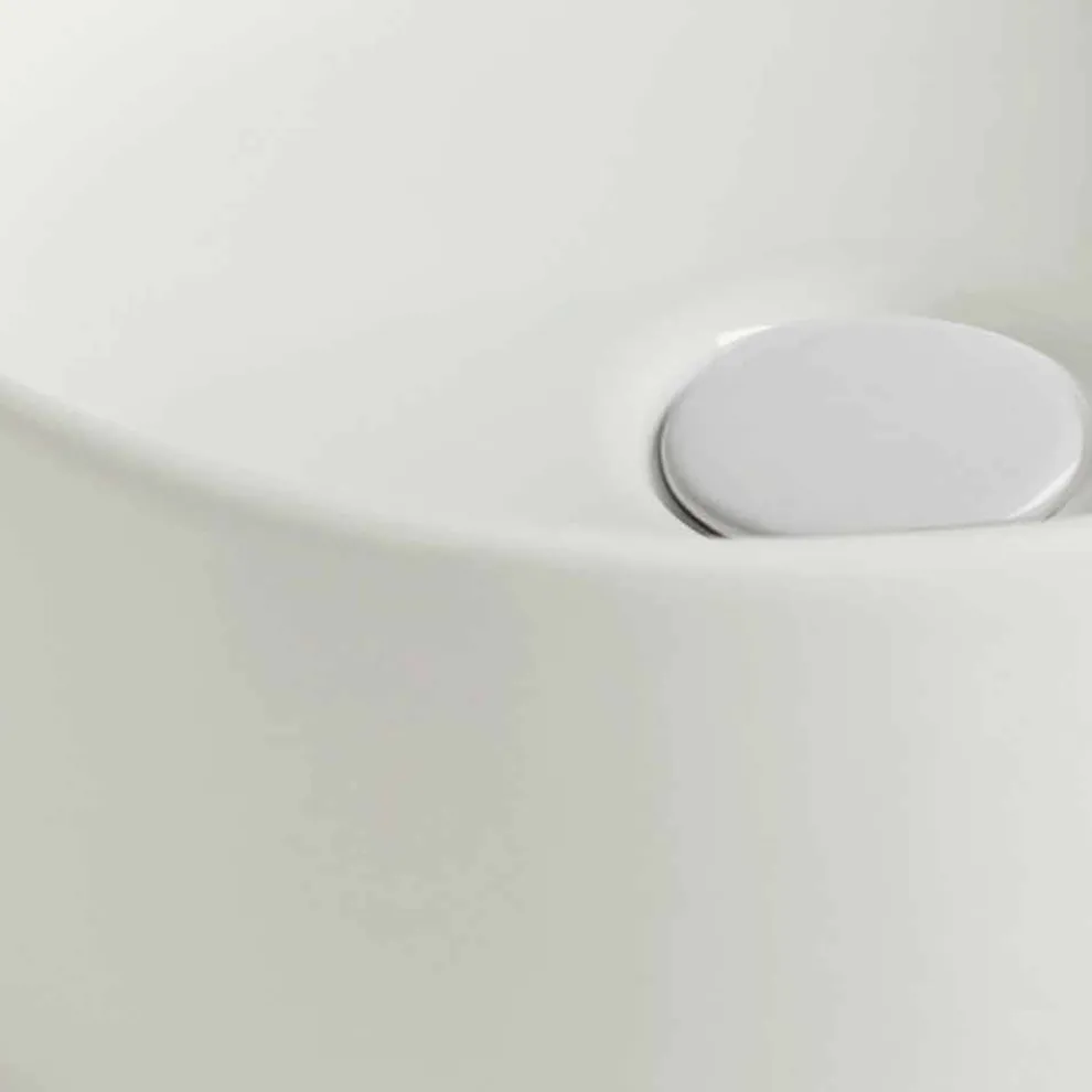 Modernes rundes Aufsatzwaschbecken aus Keramik Made in Italy - Rotolino