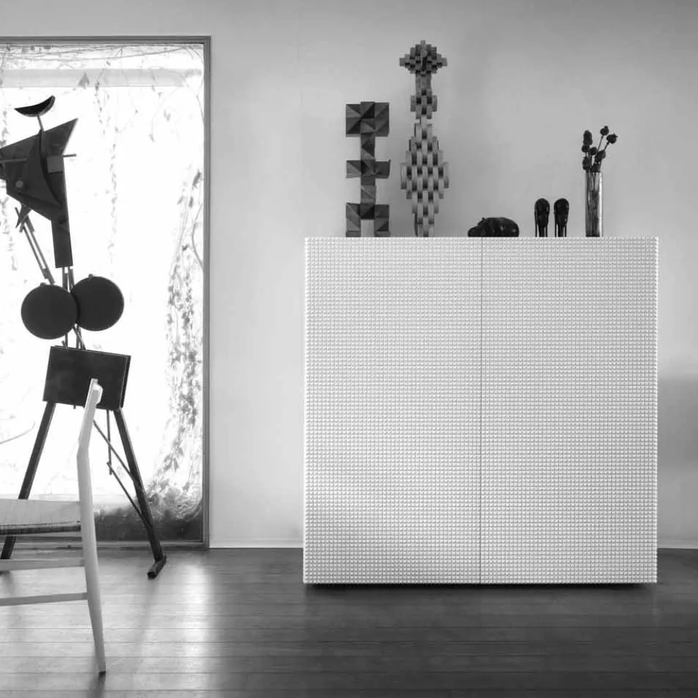 Modernes Sideboard aus MDF 2 türig Flora Modell