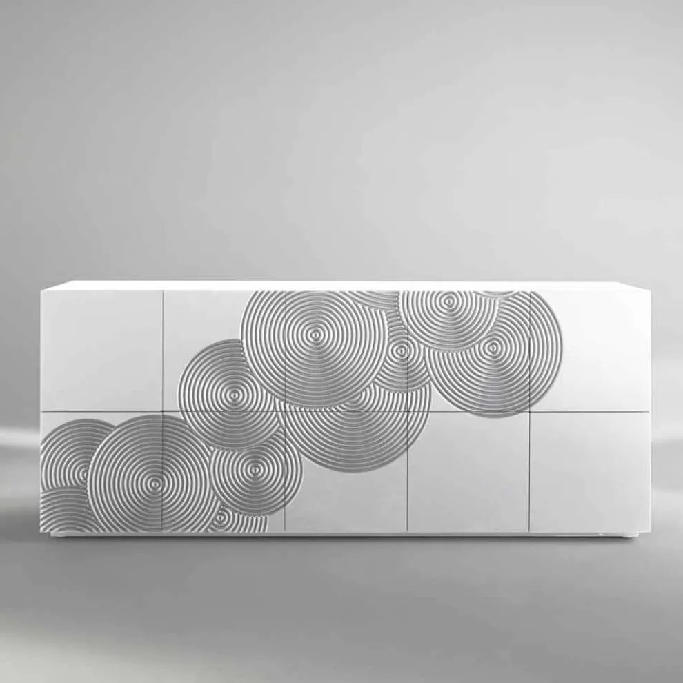 Modernes Sideboard 10 türig aus MDF mit 6 Aufbewahrungsregale Ardesia