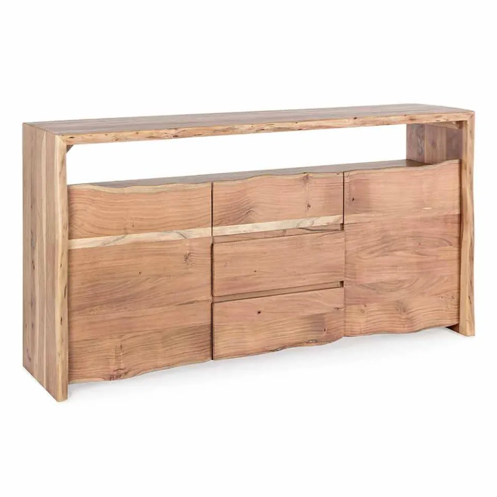 Modernes Sideboard aus Akazienholz mit 2 Türen und 3 Schubladen Homemotion - Lauro