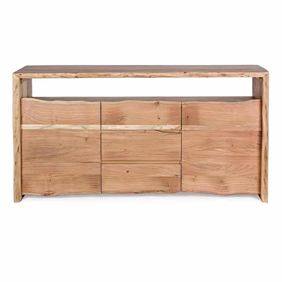 Modernes Sideboard aus Akazienholz mit 2 Türen und 3 Schubladen Homemotion - Lauro