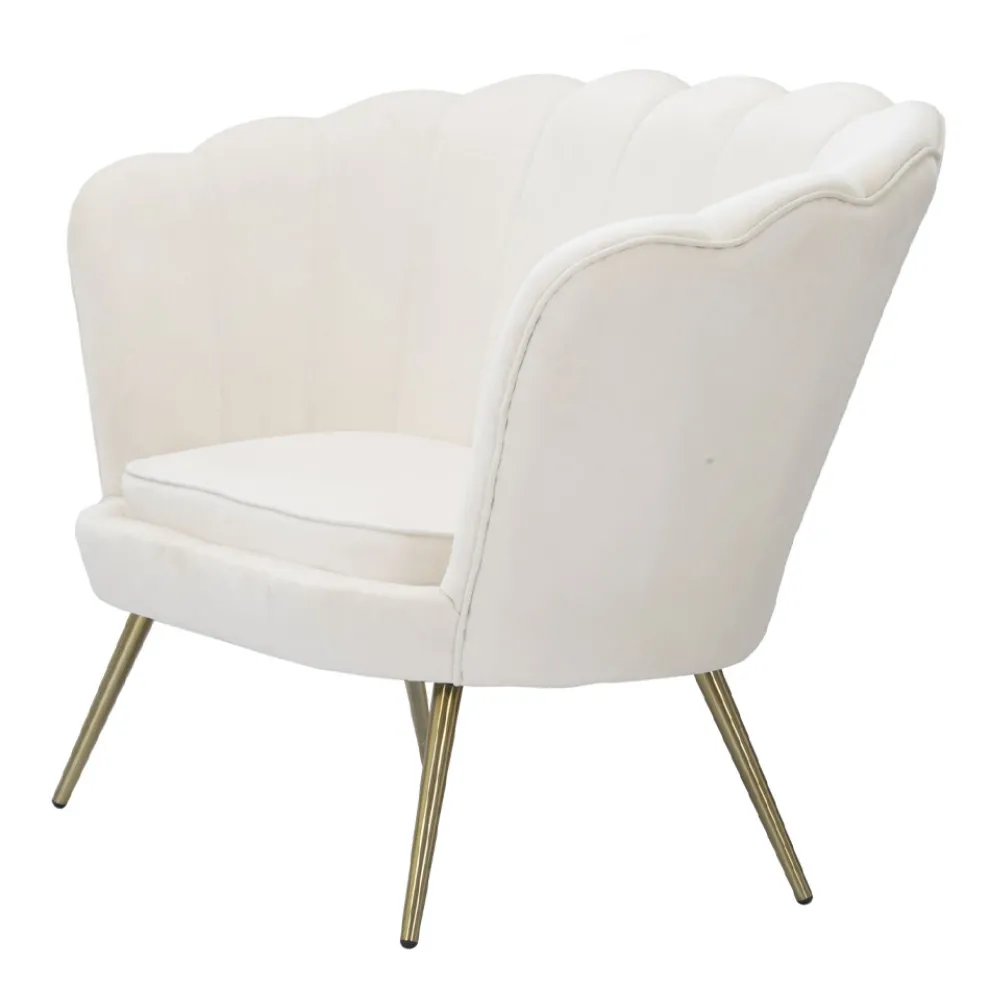 Modernes 2-Sitzer-Sofa aus Samt mit goldenen Eisenfüßen - Annina