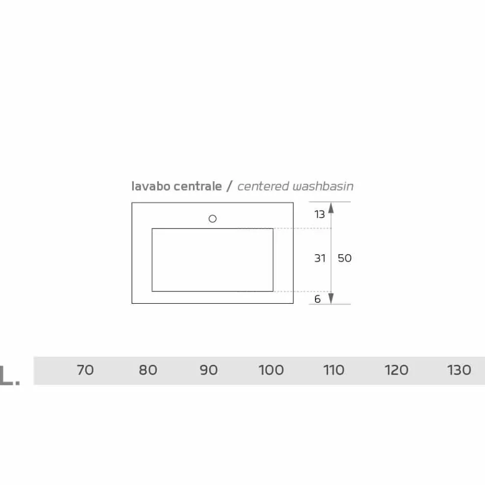 Modernes Wand Hängewaschbecken aus Luxolid made in Italy, Ruffano
