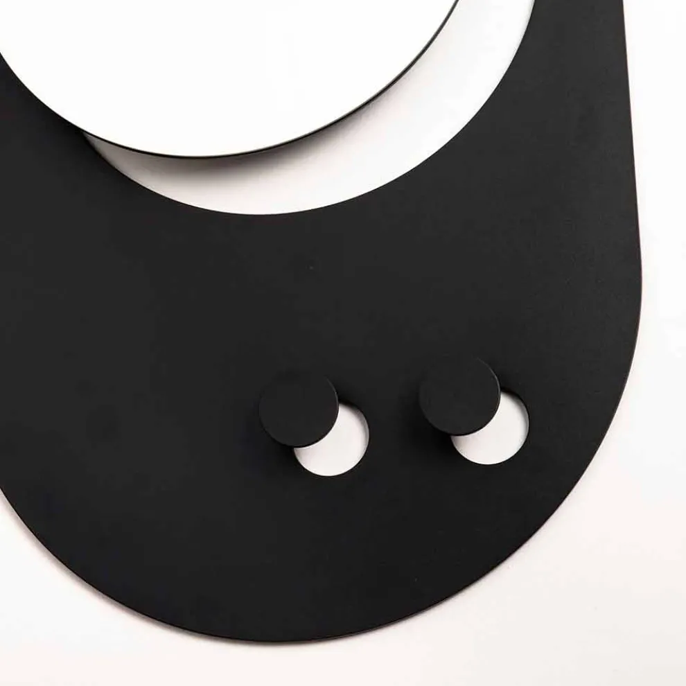 Modernes Wandgarderobe aus Stahl mit Spiegel Made in Italy - Pilippo