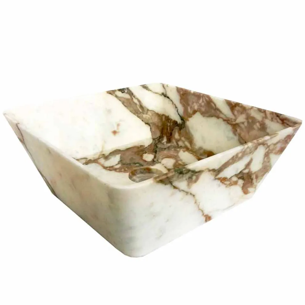 Modernes Waschtisch aus Arbeitsplatte aus Calacatta-Marmor von Made in Italy Design - Kuore