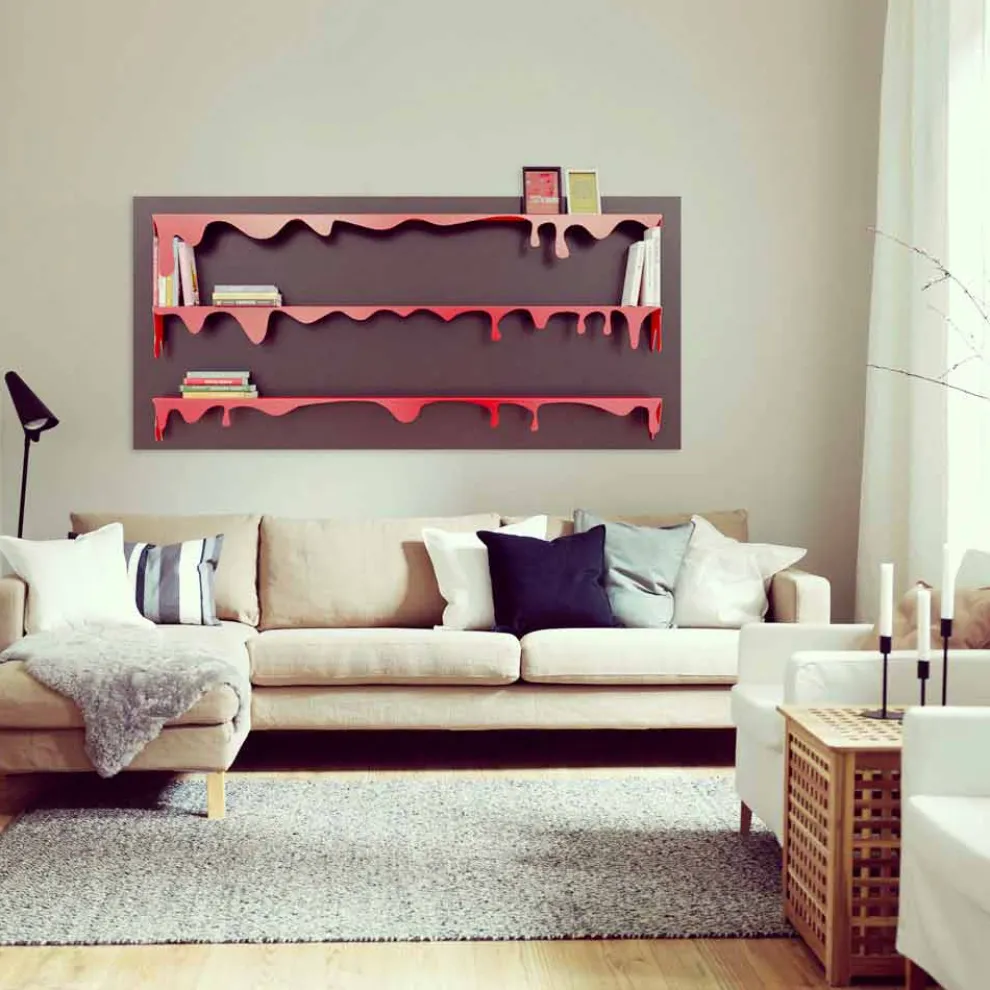 Modilierbare moderne Design Bücherregal Kolata mit 3 Regale Mabele Made in Italy