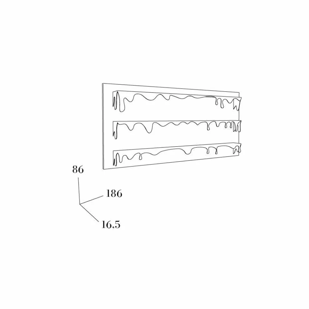Modilierbare moderne Design Bücherregal Kolata mit 3 Regale Mabele Made in Italy