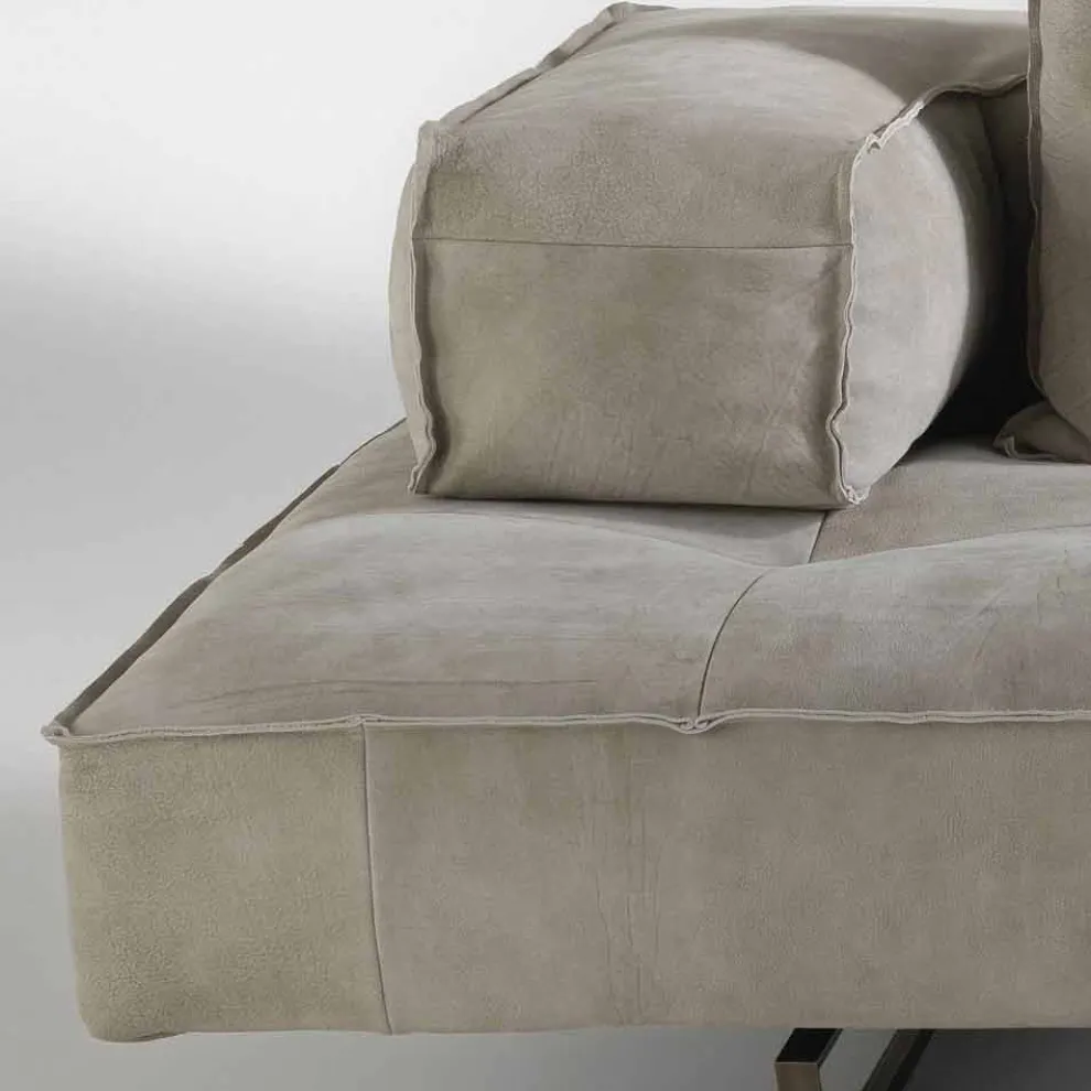 Modulares Sofasystem Cardo 3 aus Leder im rustikalem Look NABUK