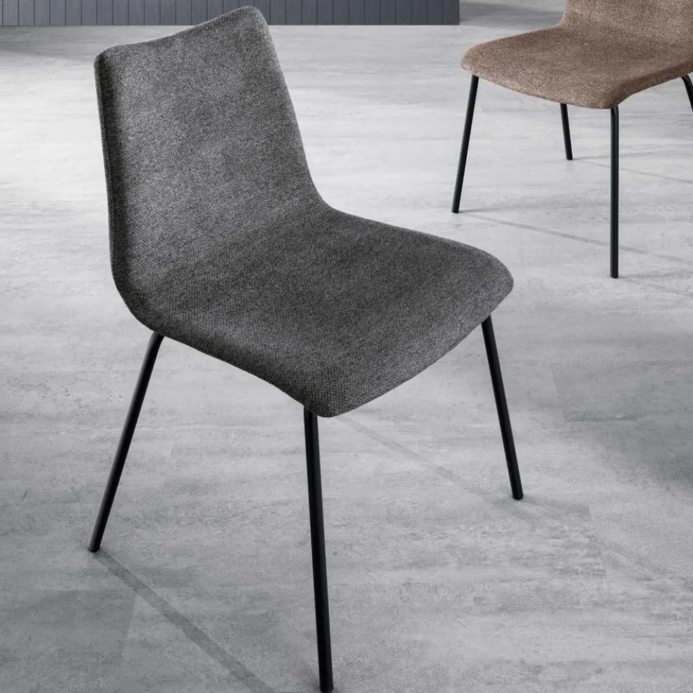 Monocoque-Stuhl aus Stoff in verschiedenen Ausführungen Made in Italy - Morgana