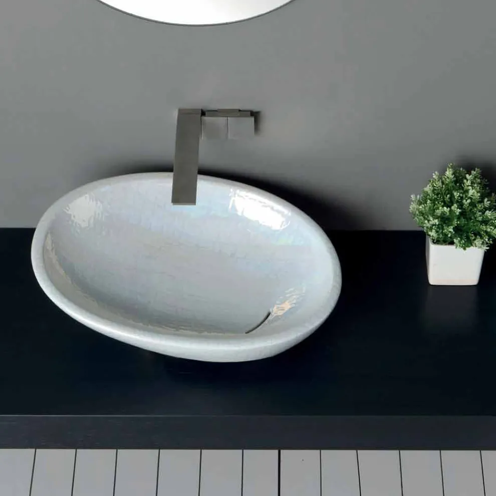 Mother-of-pea mrl Aufsatzwaschtischmodernes Design made in Italy Glossy