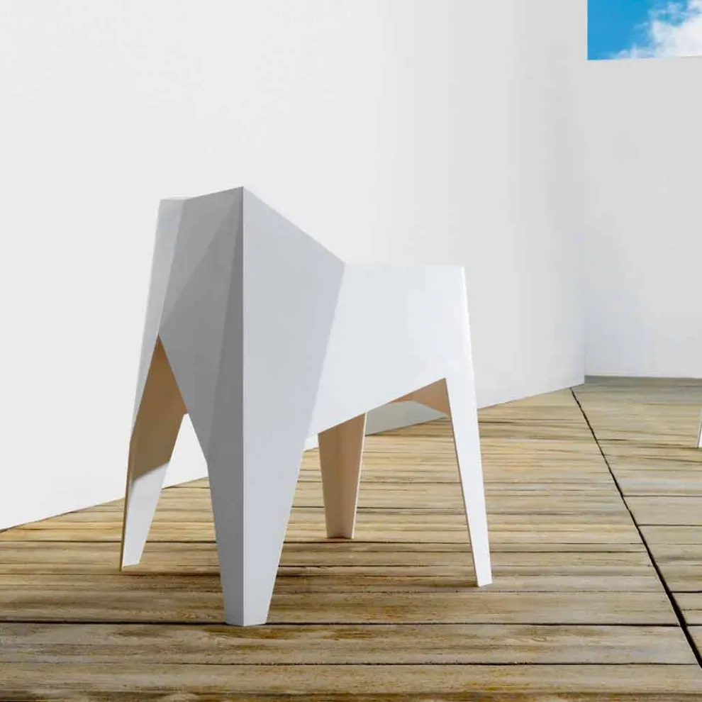 Moderner Outdoor-Sessel von Vondom Voxel, aus farbigem Polyethylen, 4 Stück