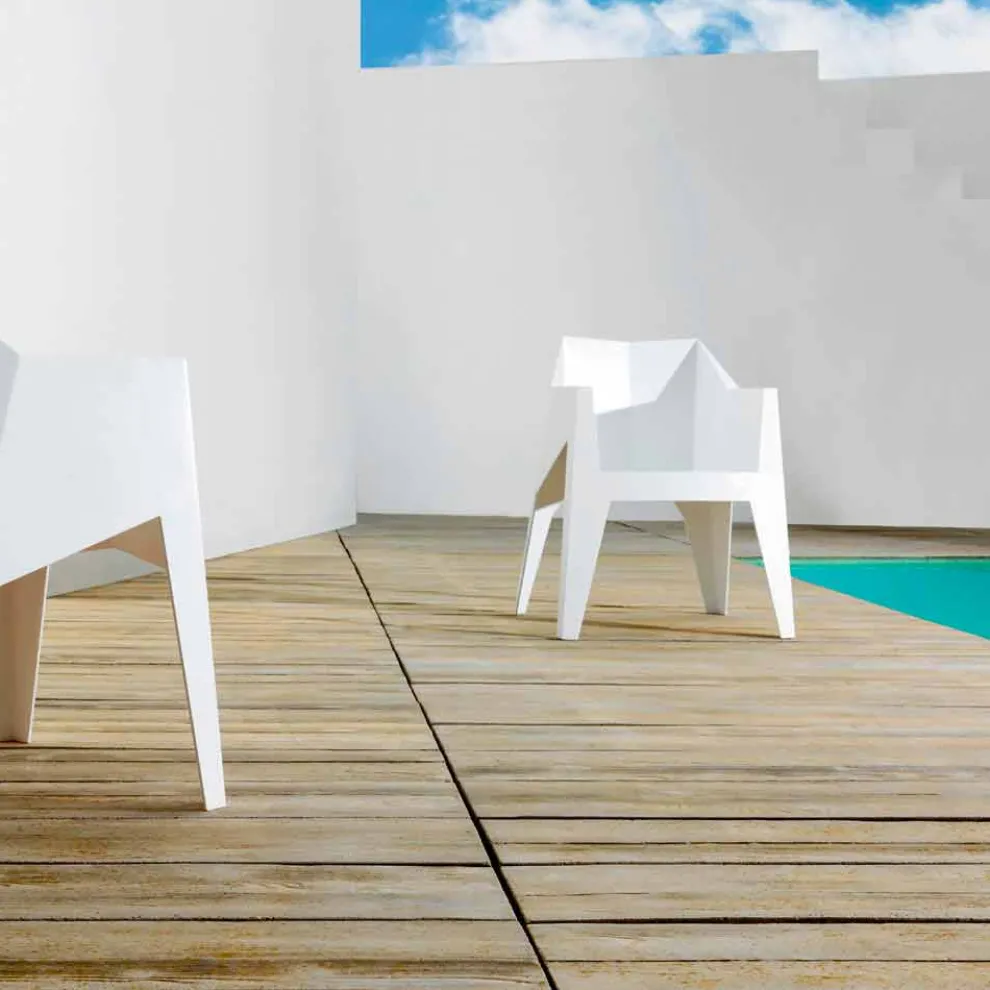 Moderner Outdoor-Sessel von Vondom Voxel, aus farbigem Polyethylen, 4 Stück