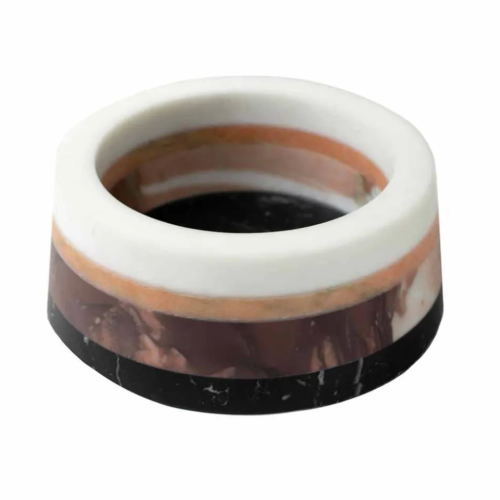 Italienischer Luxusbehälter aus laminiertem Marmor - Leonida