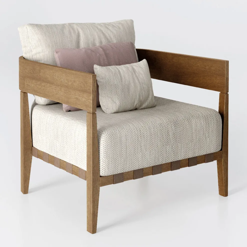 Gartenstuhl mit Teakholzrahmen Made in Italy - Briga