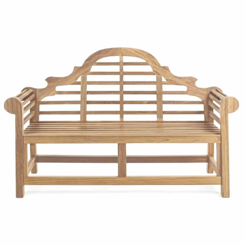 Gartenbank aus Teakholz mit rustikalem Design - Simonia