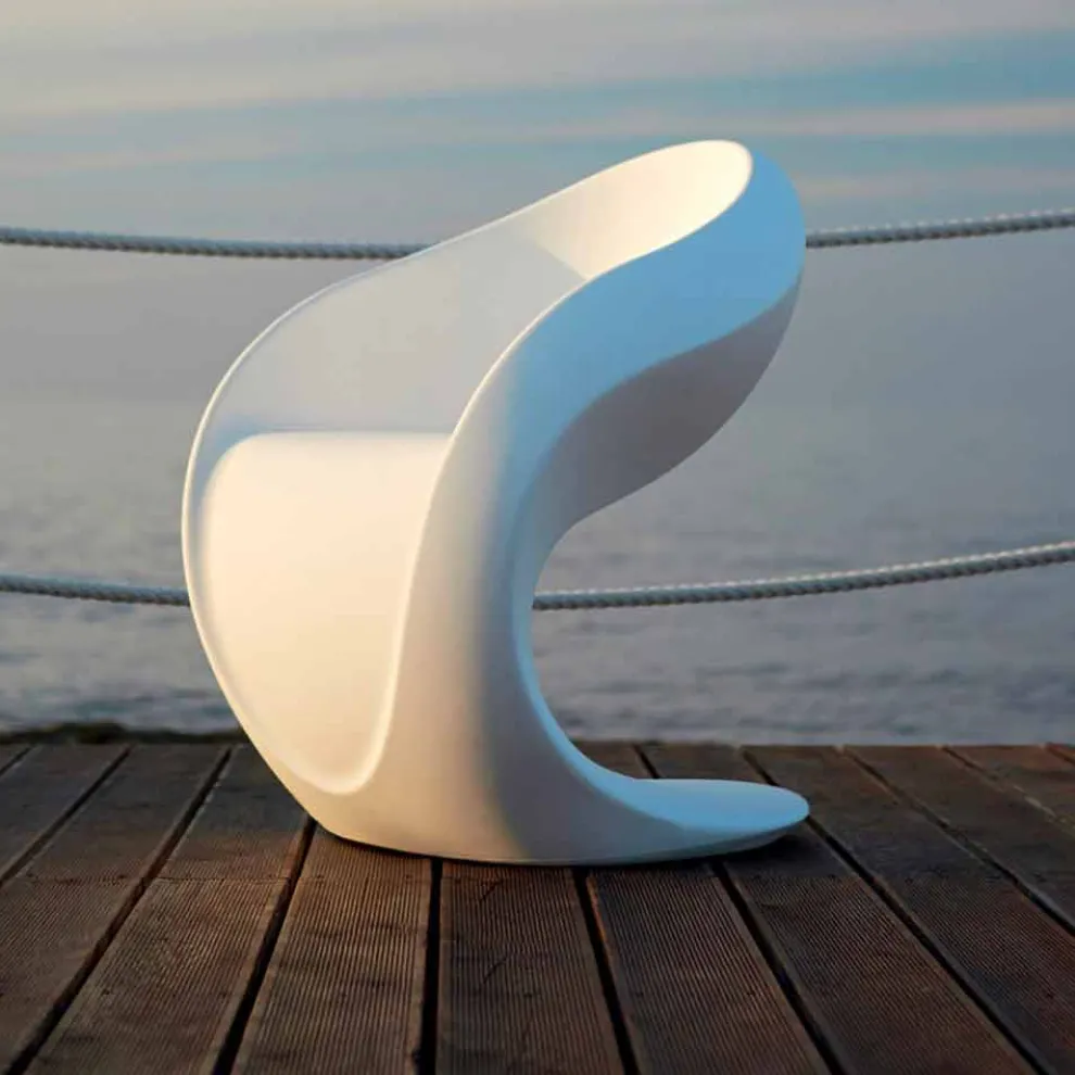 Interner oder externer Design-Sessel aus weißem Polyethylen - Petra von Myyour