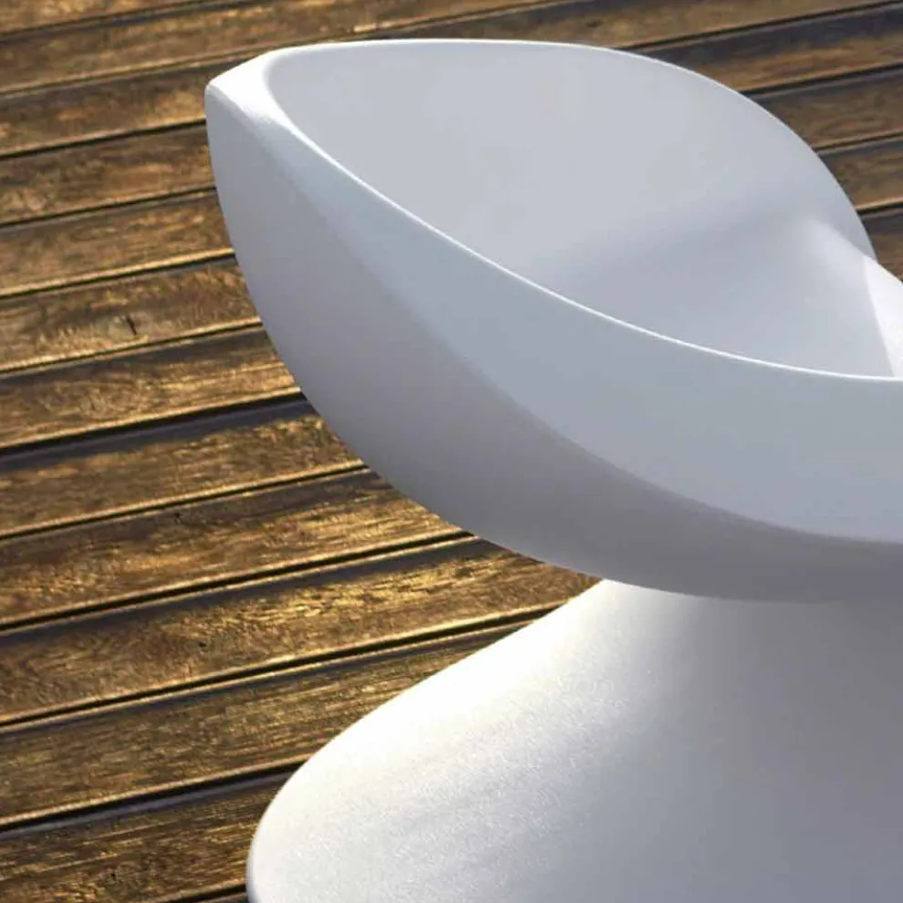 Interner oder externer Design-Sessel aus weißem Polyethylen - Petra von Myyour