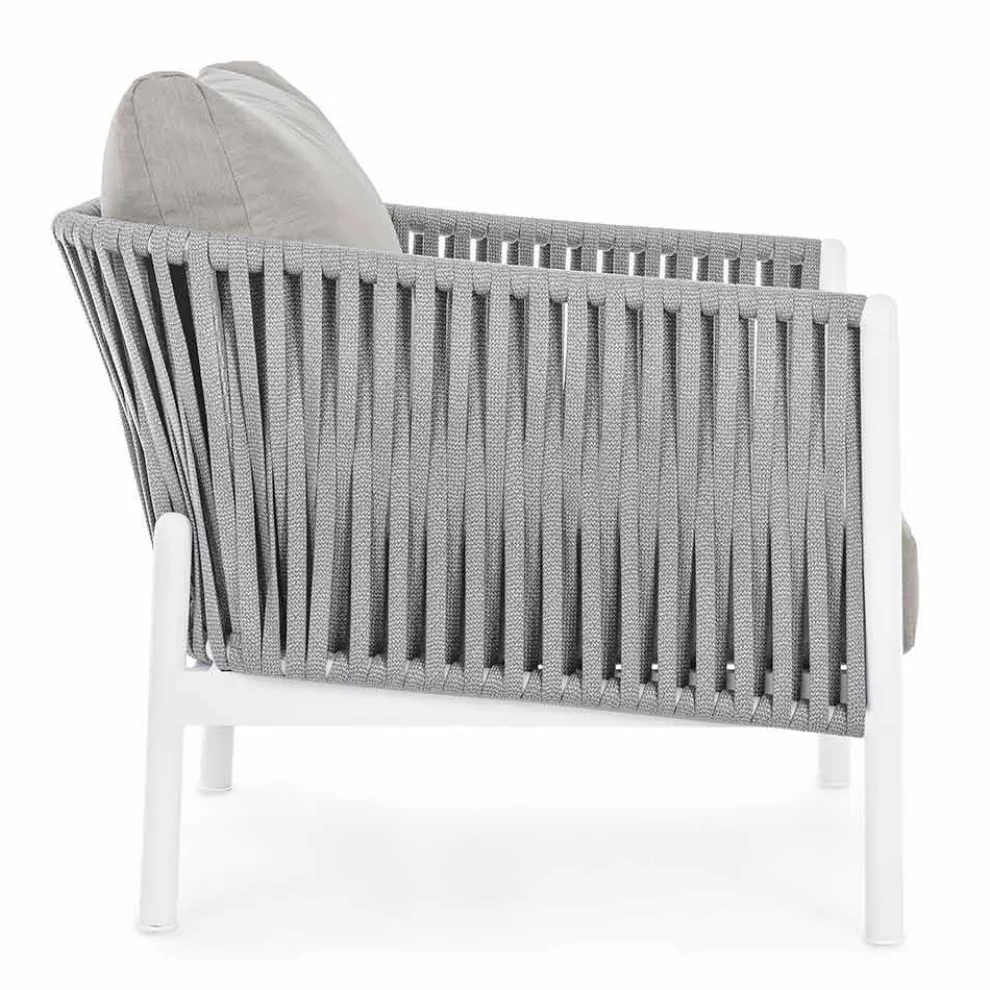 Gartensessel aus Aluminium, Kunstfaser und Homemotion-Stoff - Rubio