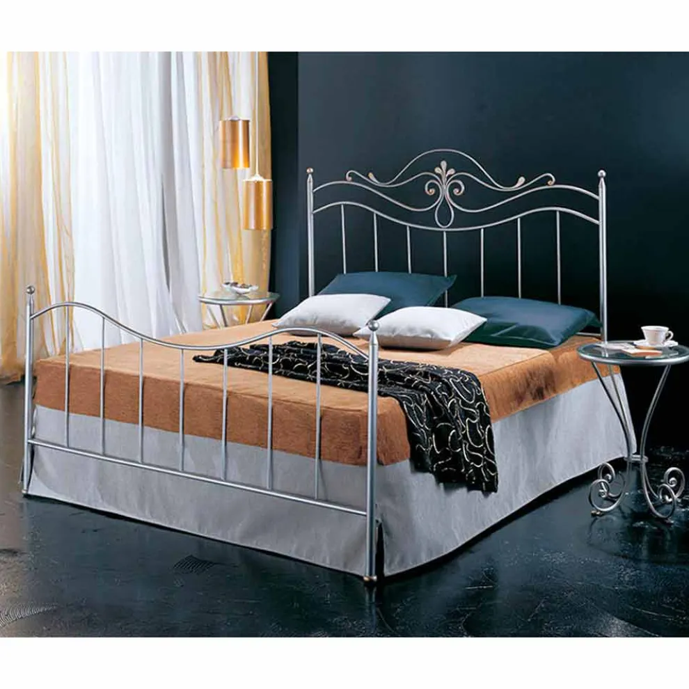 Lira Doppelbett aus Schmiedeeisen in Design