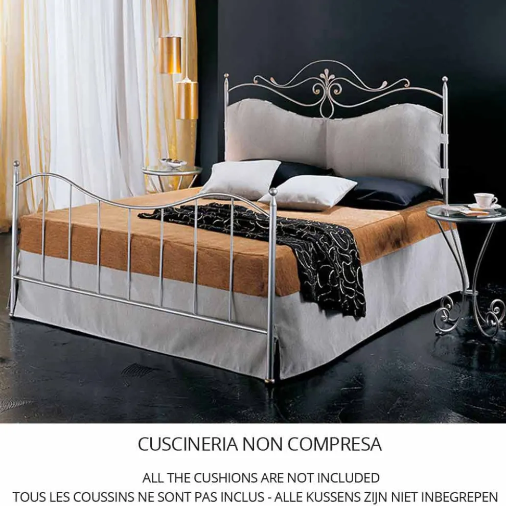 Lira Doppelbett aus Schmiedeeisen in Design