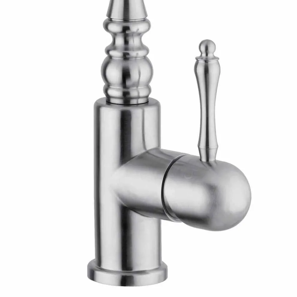 Klassischer Edelstahl-Spülbeckenmischer Made in Italy - Geschenk