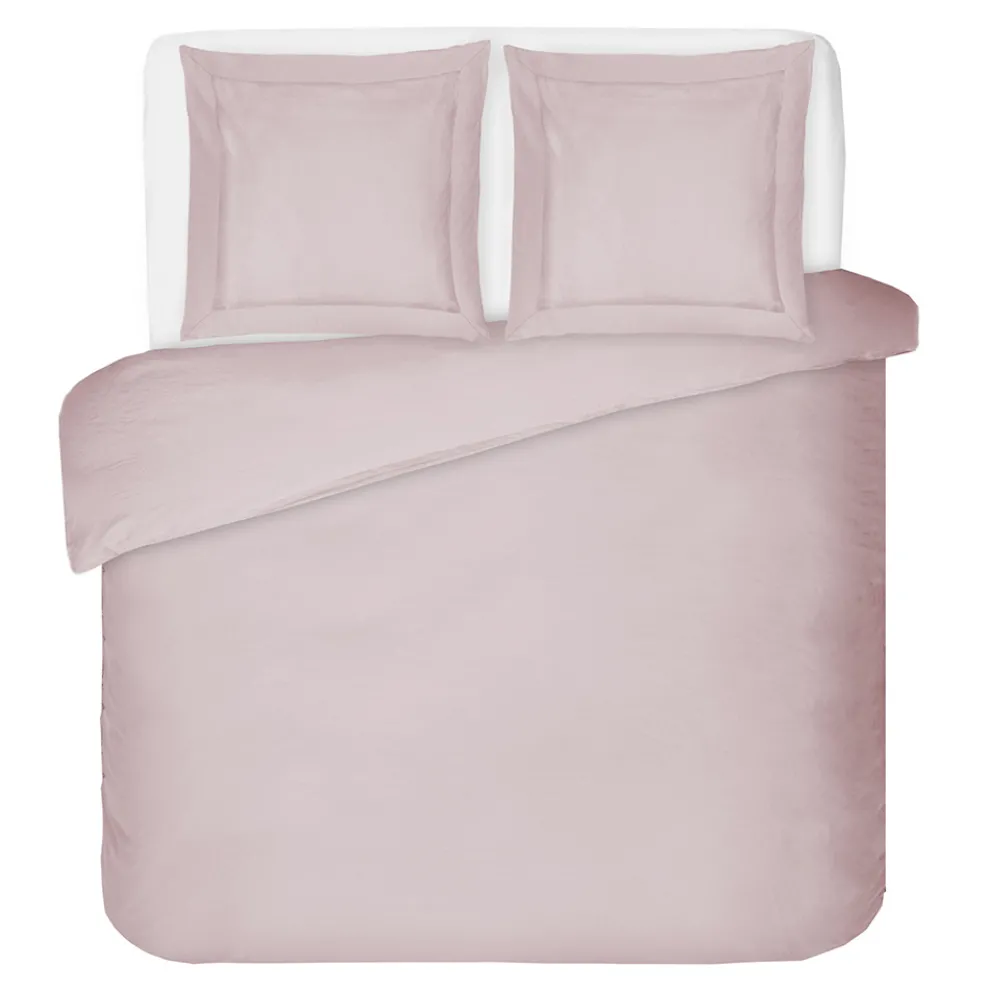 Bettbezug-Set mit 2 Kissenbezügen aus 100 % Baumwollsatin, hergestellt in Italien – flauschig